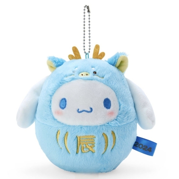 Sanrio Accessories - Sanrio Cinnamoroll Daruma Mascot Plush Keychain Year of the Dragon 2024
